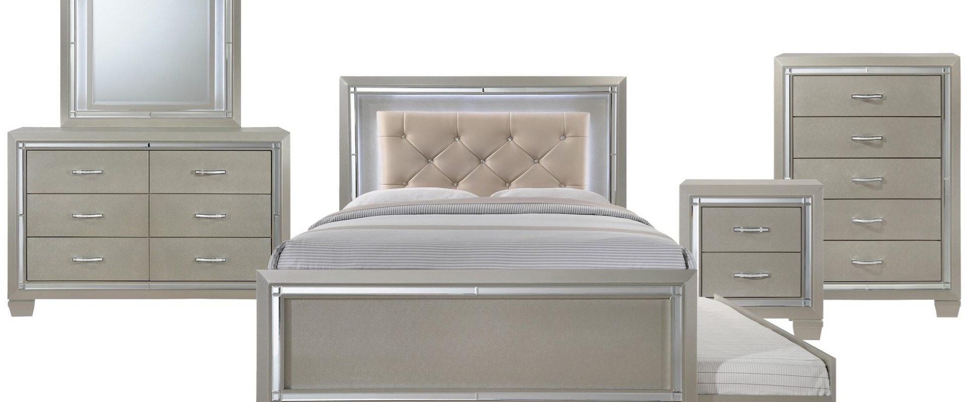 Full 5-Piece Trundle Bedroom Group