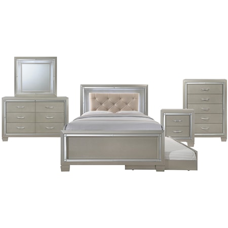 Full 5-Piece Trundle Bedroom Group