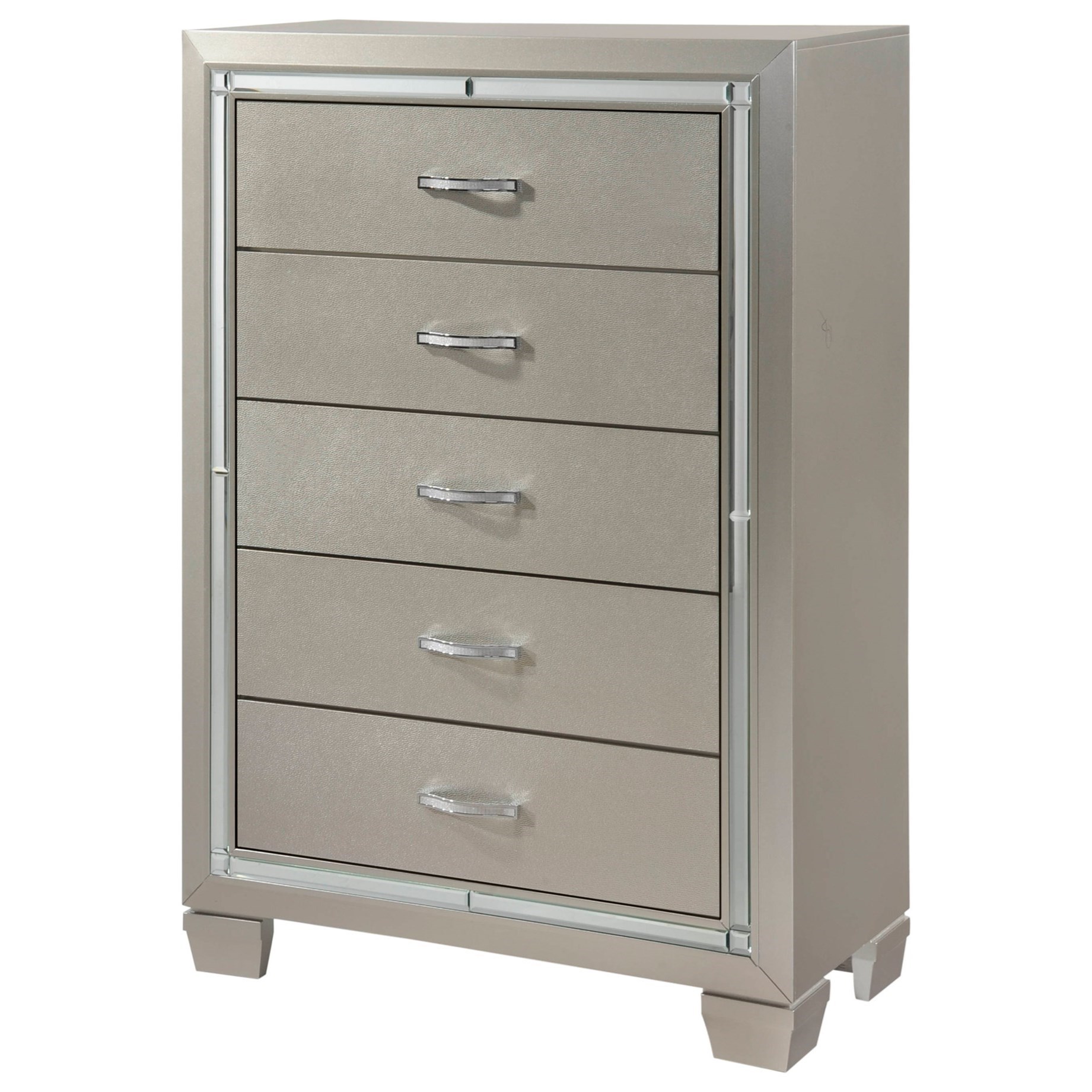 Elements International Platinum Full 3-Piece  Bedroom Group