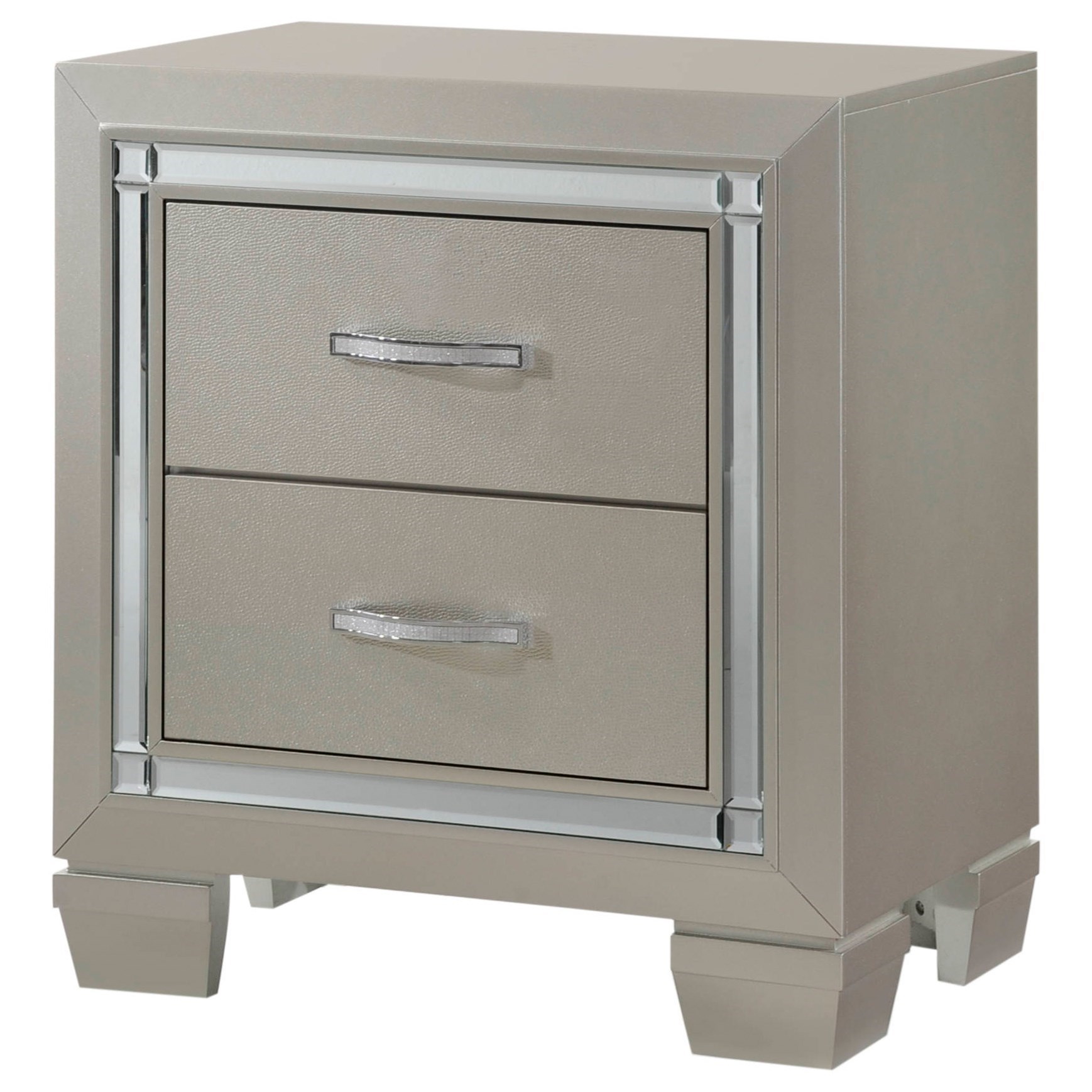 Elements International Platinum Full 3-Piece  Bedroom Group