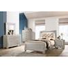 Elements International Platinum Full 5-Piece Bedroom Group