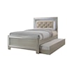 Elements International Platinum Full Upholstered Bed