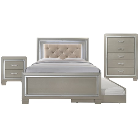 Full 3-Piece Trundle Bedroom Group