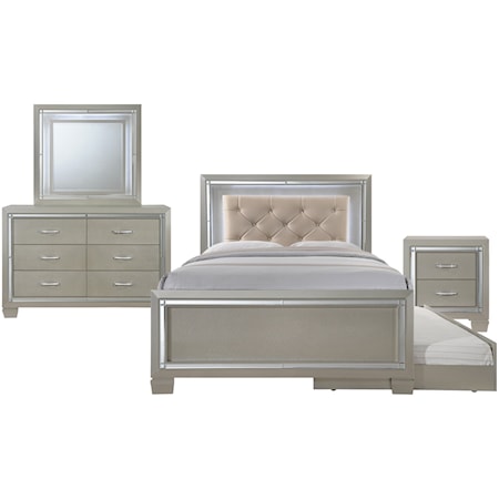 Full 4-Piece Trundle Bedroom Group