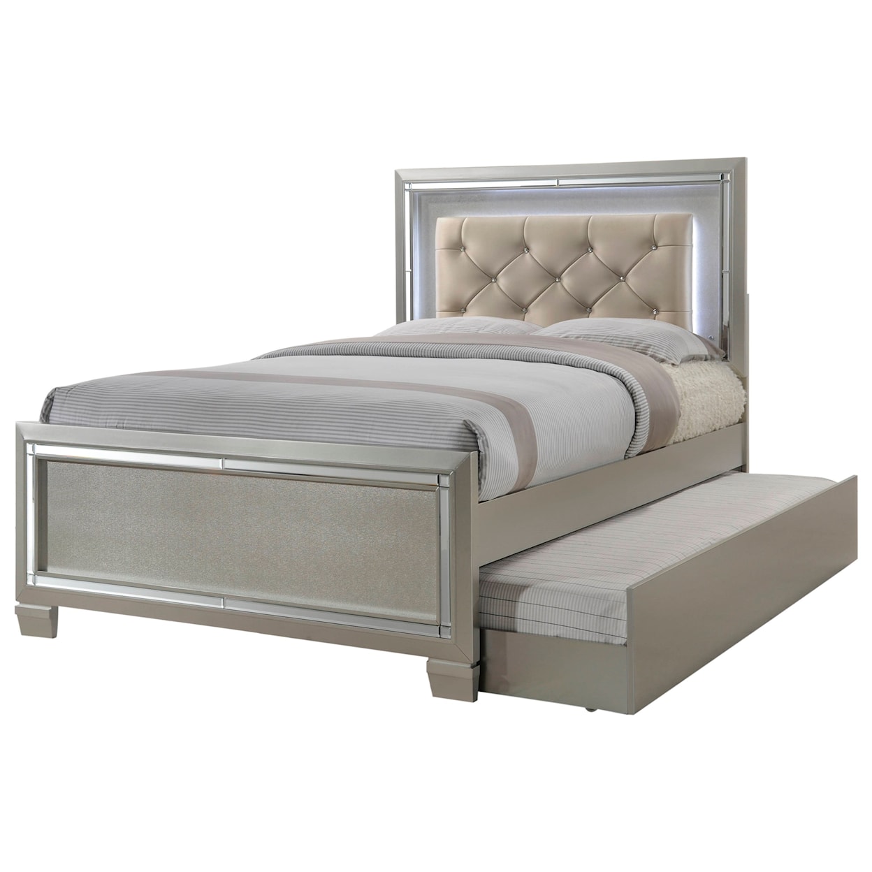 Elements Platinum Full 6-Piece Trundle Bedroom Group