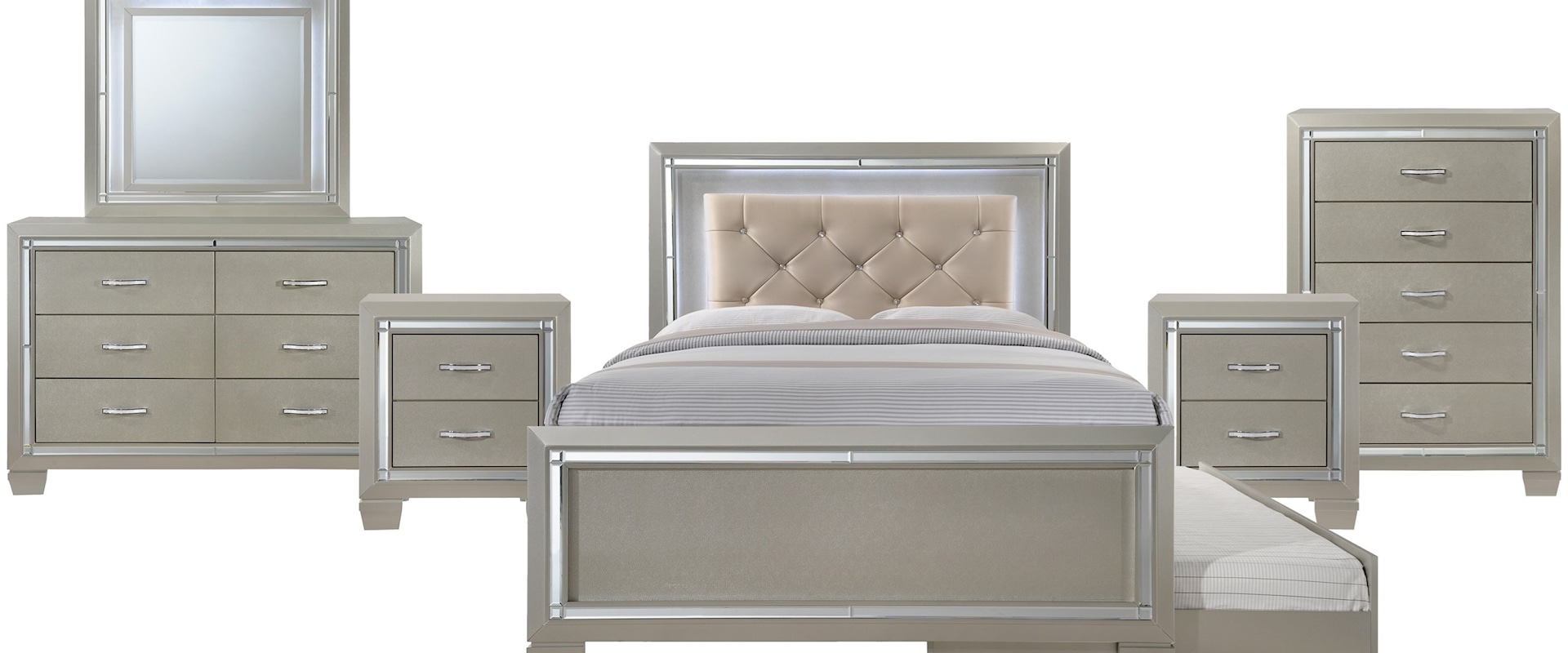 Full 6-Piece Trundle Bedroom Group