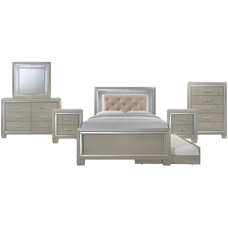 Full 6-Piece Trundle Bedroom Group