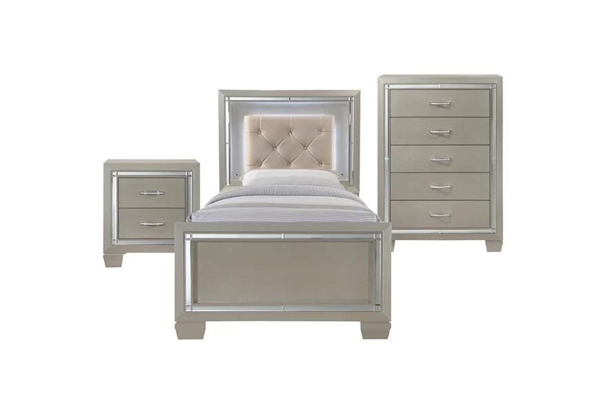 Platinum Twin 3-Piece  Bedroom Group by Elements at Royal Furniture