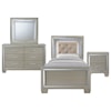 Elements International Platinum Twin 4-Piece Bedroom Group