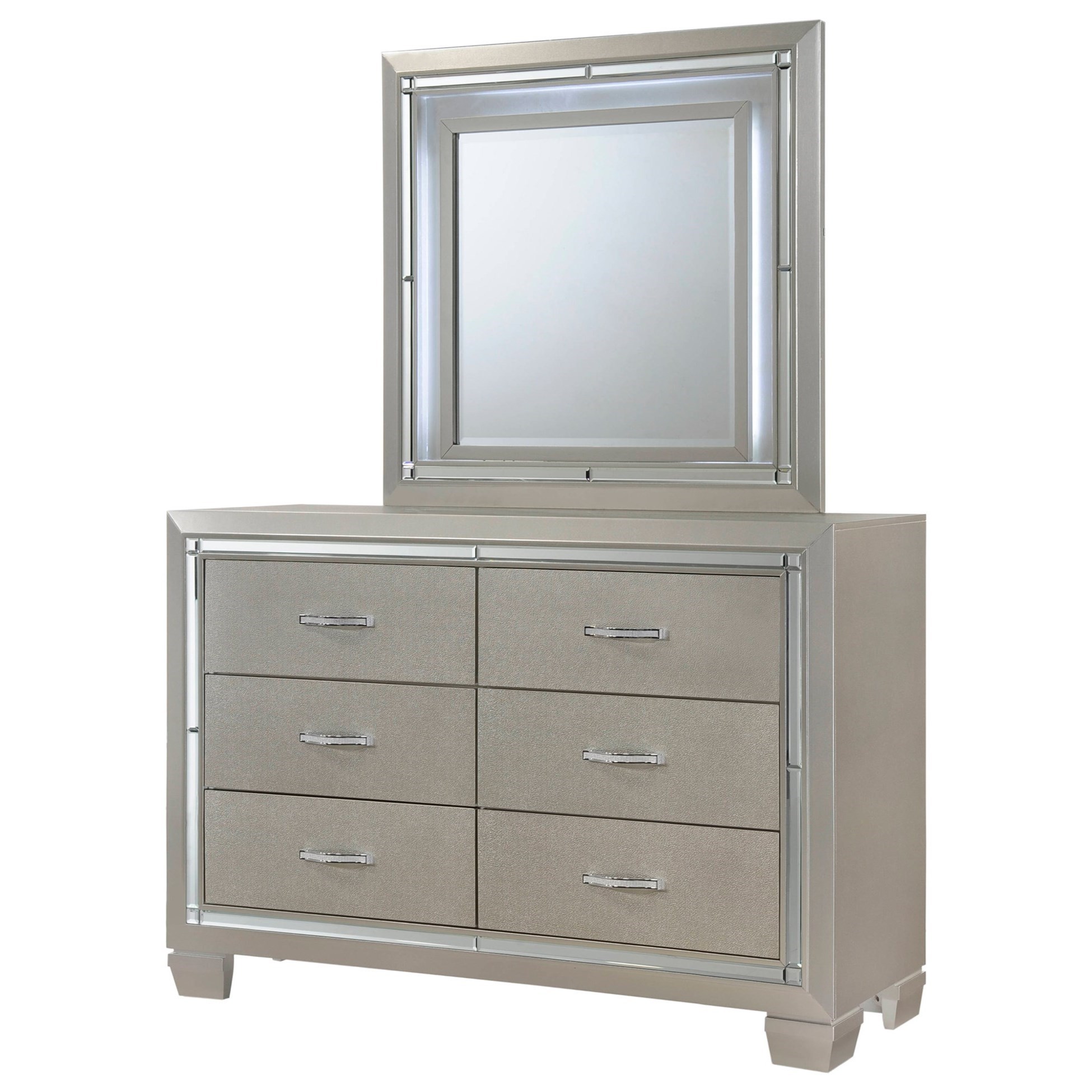 Elements International Platinum Full 4-Piece Bedroom Group