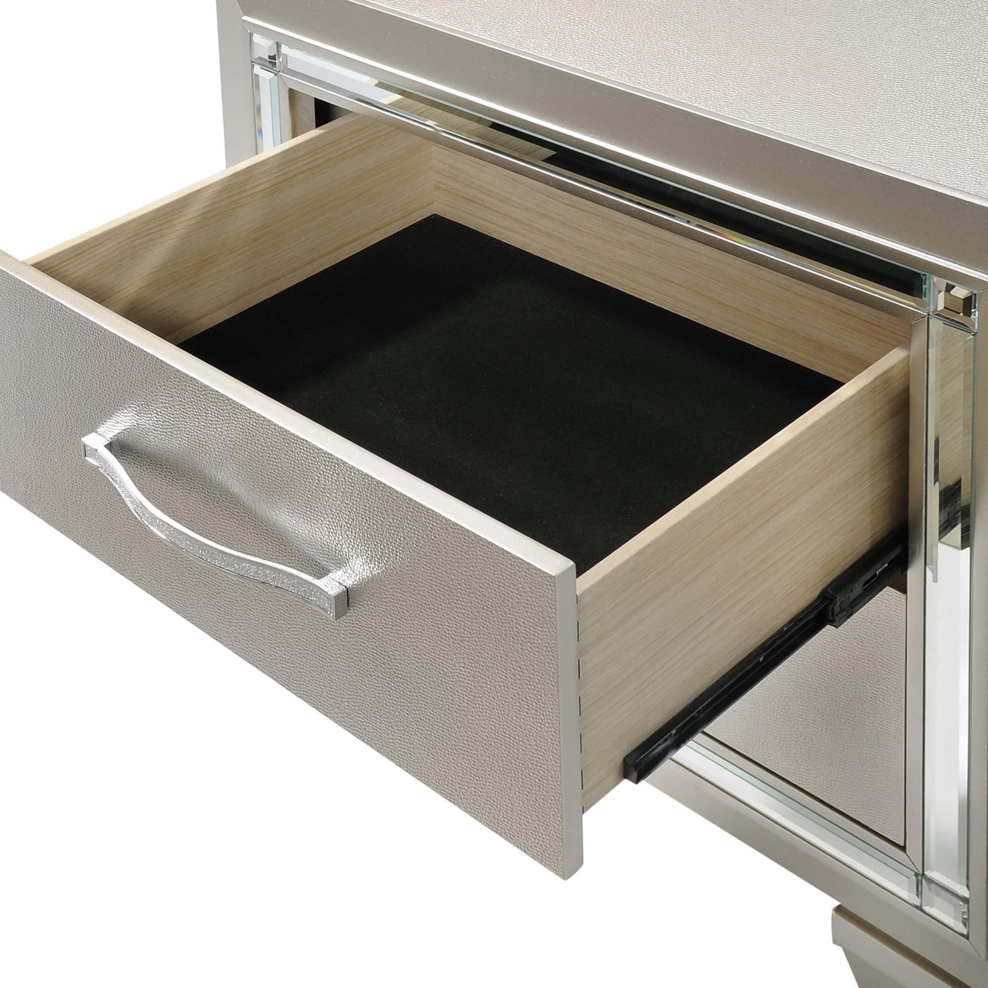 Elements International Platinum Full 4-Piece Bedroom Group