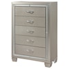 Elements International Platinum Twin 5-Piece Bedroom Group