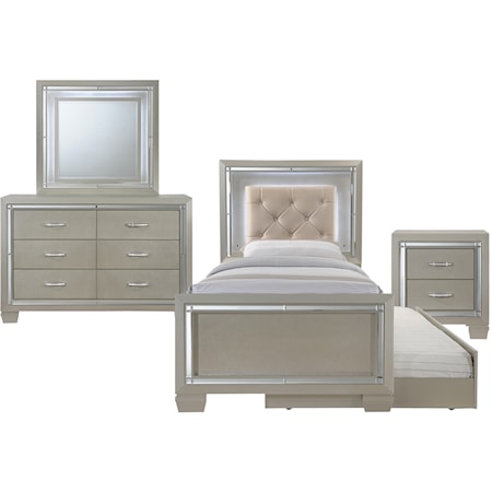 Twin 4-Piece Trundle Bedroom Group