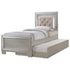 Elements Platinum Twin 4-Piece Trundle Bedroom Group