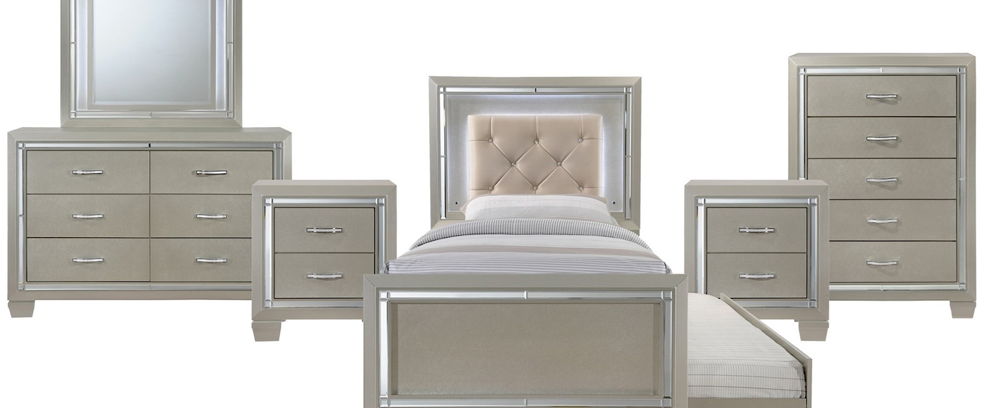 Twin 6-Piece Trundle Bedroom Group