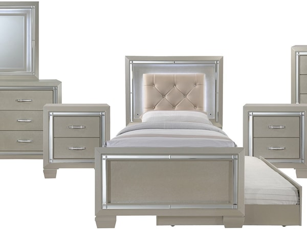 Twin 6-Piece Trundle Bedroom Group