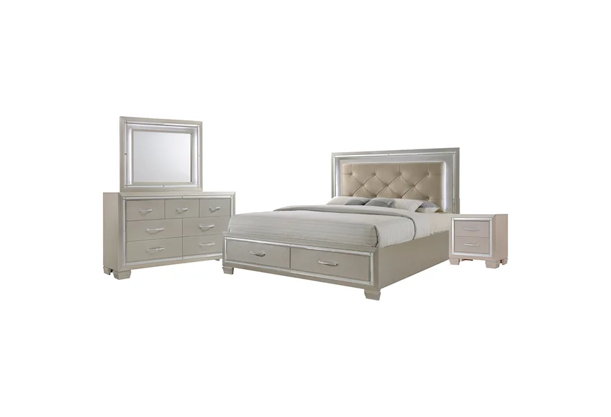 Platinum King Bedroom Group at Smart Buy Furniture
