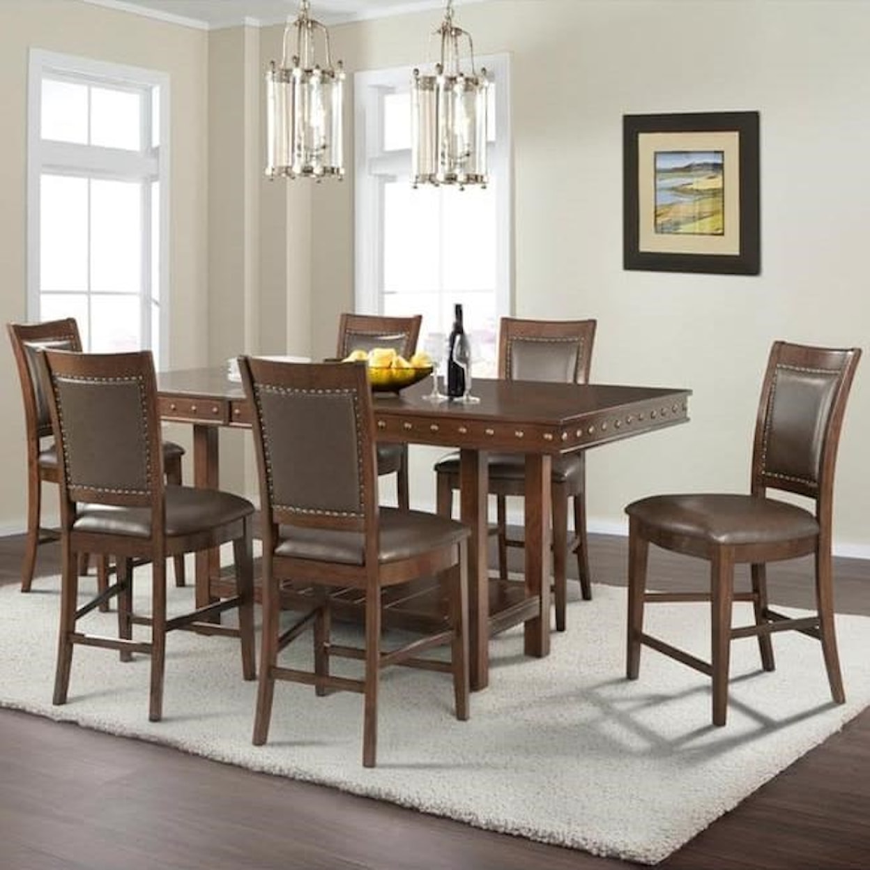 Elements International Prescott Table and Chair Set