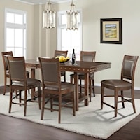 Traditional 7-piece Counter Height Table & Chair Set