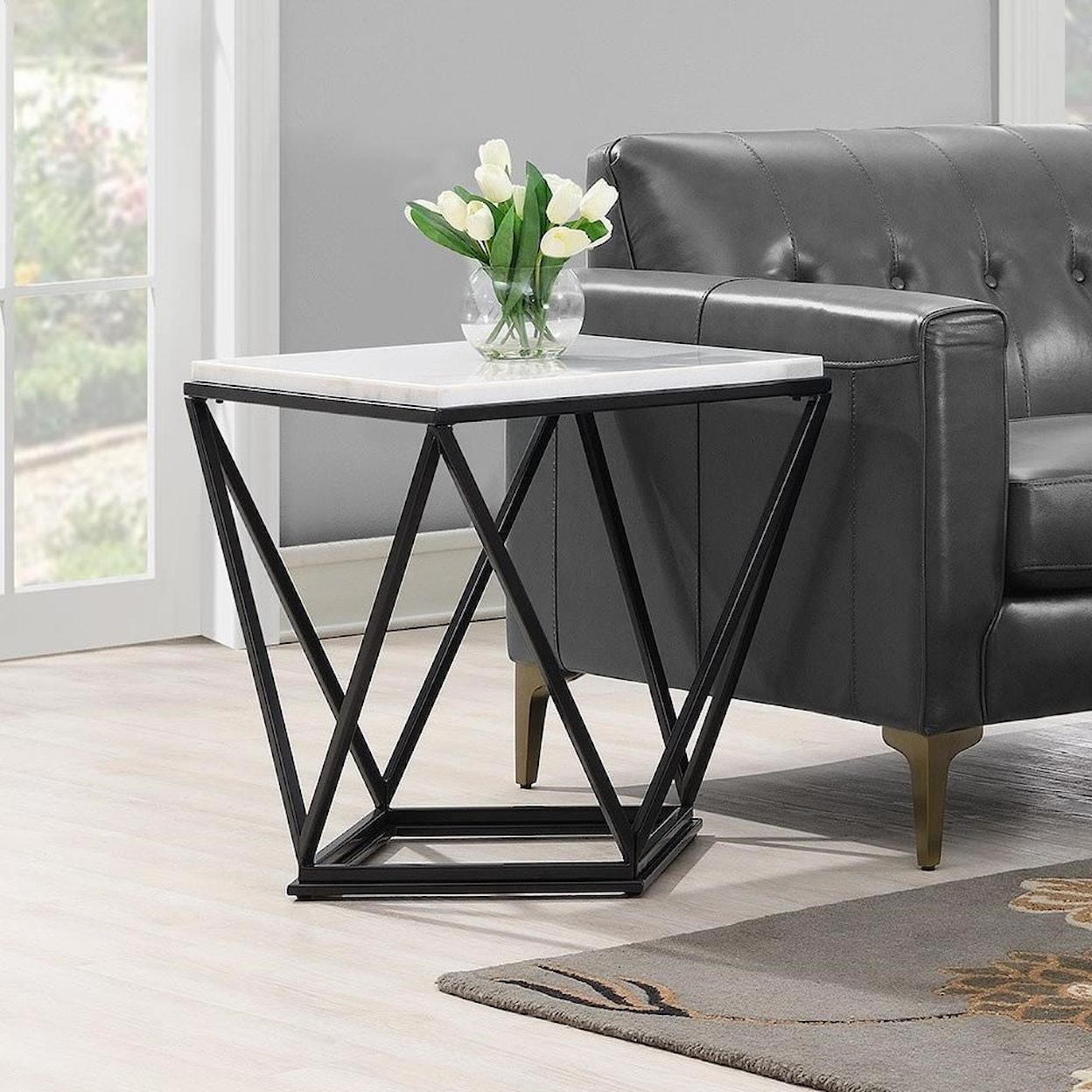 Elements International Riko Square End Table