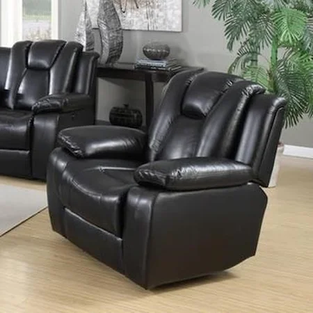 Power Recliner with Channeled Backrest