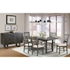 Elements International Sawyer Dining Group with Six Chairs