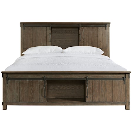 Modern Farmhouse King Bed with Storage