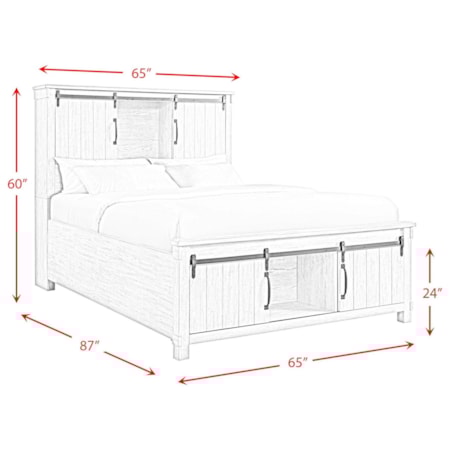 Queen Bed with Storage