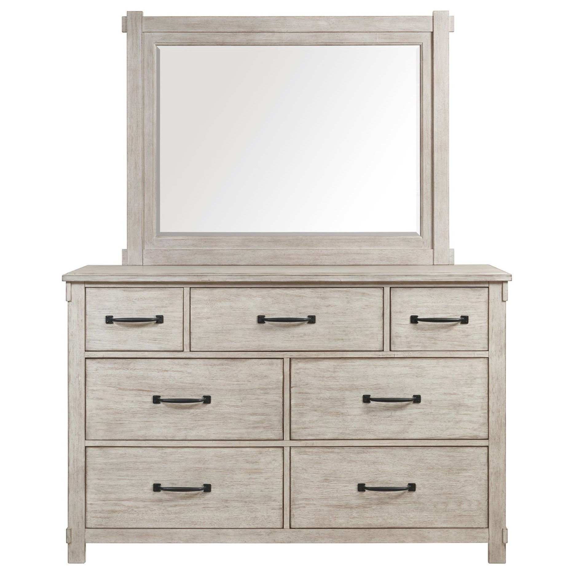 Dresser and Mirror Set