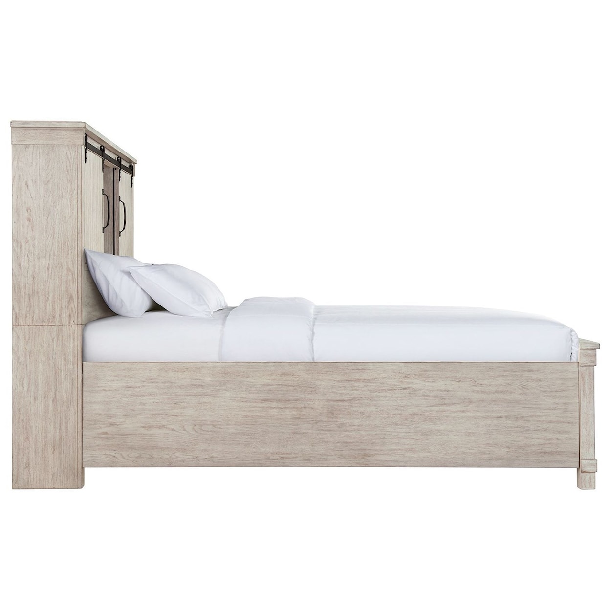Elements International Yellowstone YELLOWSTONE WHITE QUEEN BED WITH | STORAGE