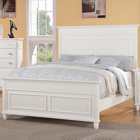 King Panel Wood Bed