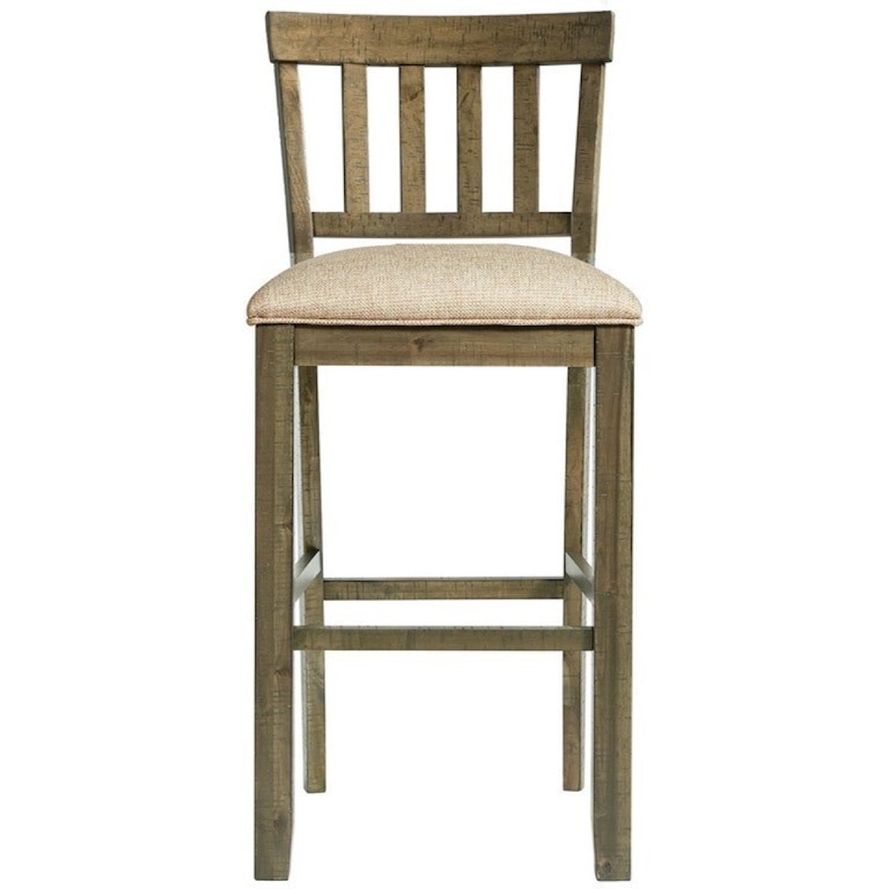 Elements International Stone 30" Slat Back Bar Stool