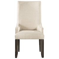 Parson Arm Chair with Cream Colored Fabric