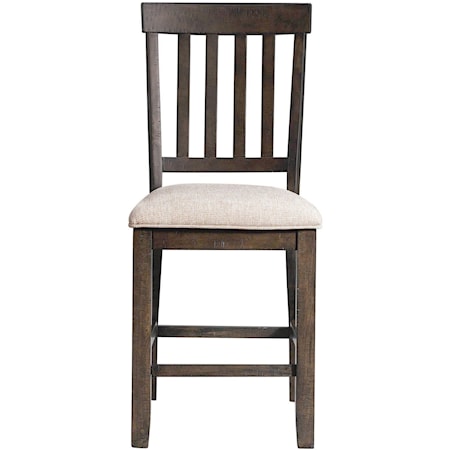 Slat Back Counter Dining Chair