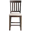 Elements International Stone Slat Back Counter Dining Chair