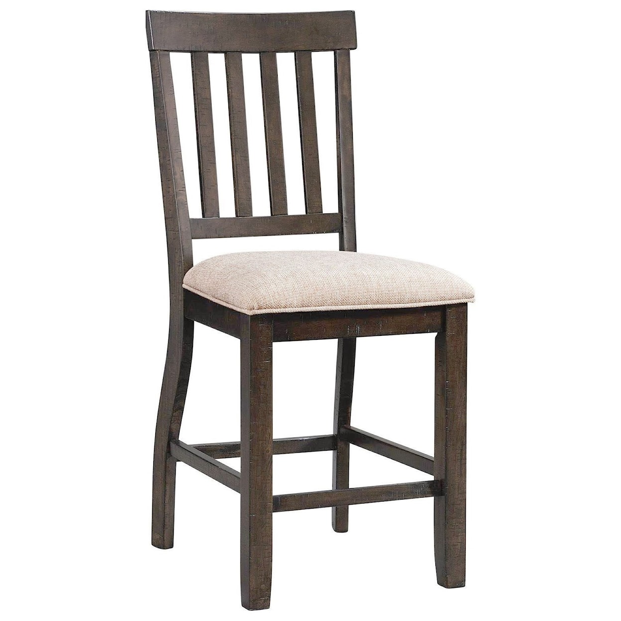 Elements International Stone Slat Back Counter Dining Chair