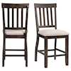 Elements International Stone Counter Dining Chair Slat Back Set