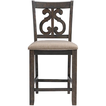 Counter Height Chair Swirl Back Chair Set
