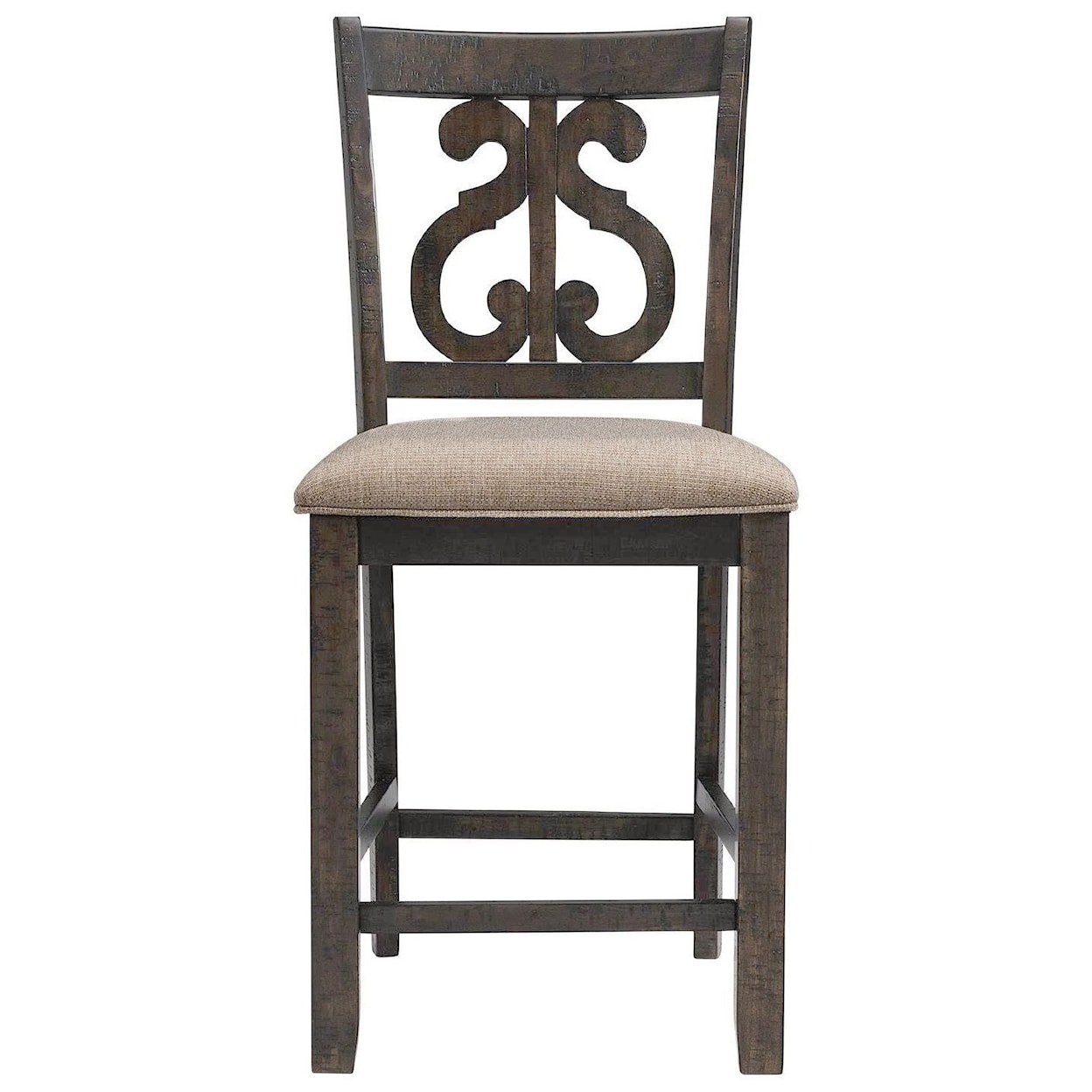 Elements Stone Counter Height Chair Swirl Back Chair Set