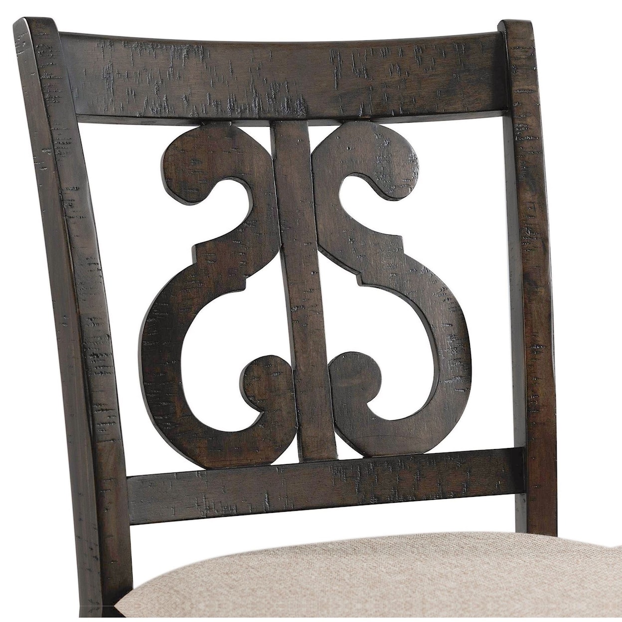 Elements Stone Counter Height Chair Swirl Back Chair Set