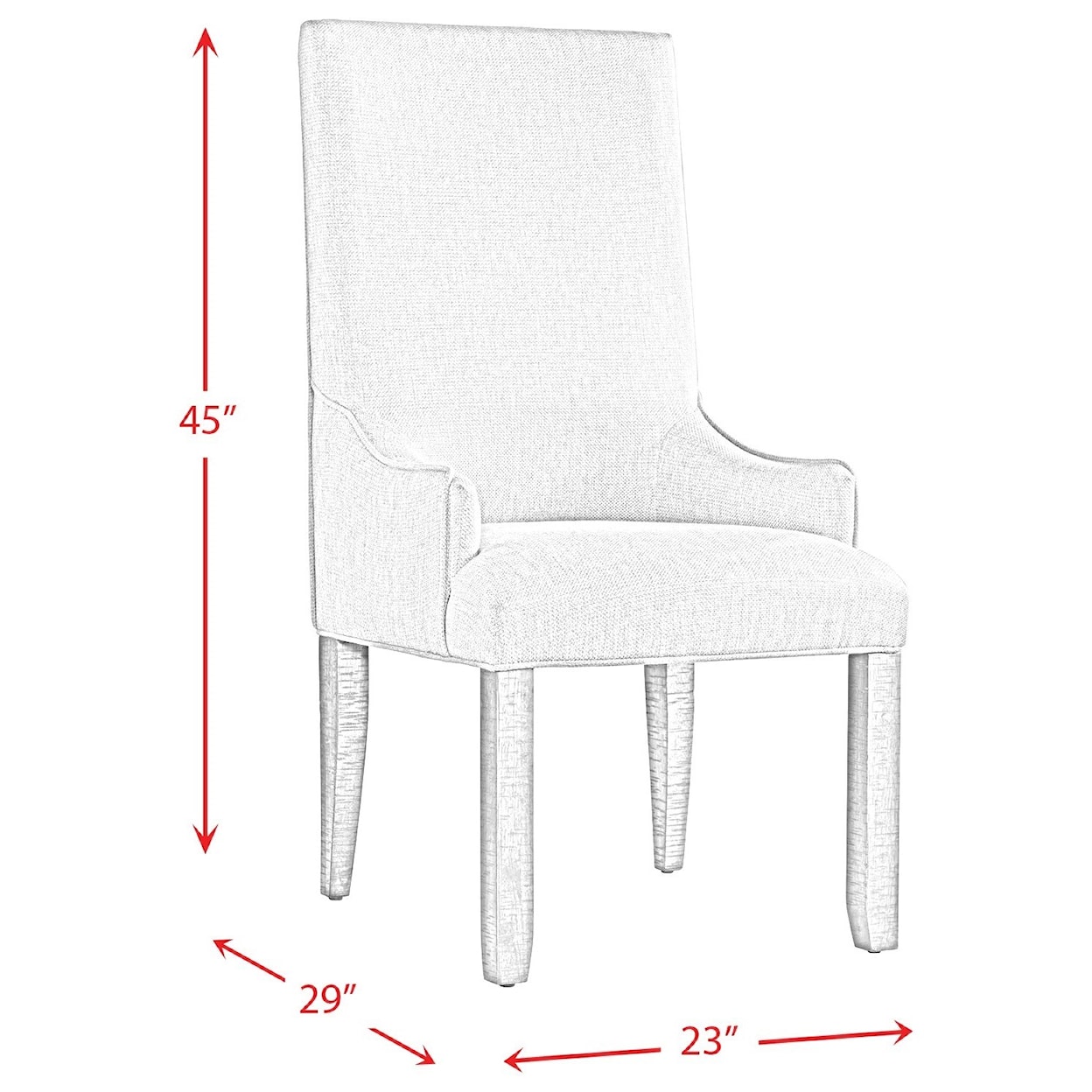 Elements International Stone Parson Arm Chair