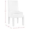 Elements International Stone Parson Arm Chair