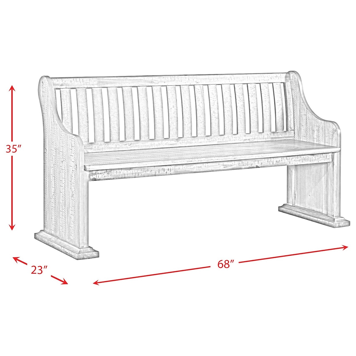 Elements Stone Pew Bench