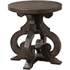 Elements International Stone Round End Table