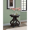 Elements International Stone Round End Table