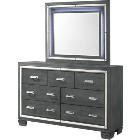 Dresser and Mirror Combo