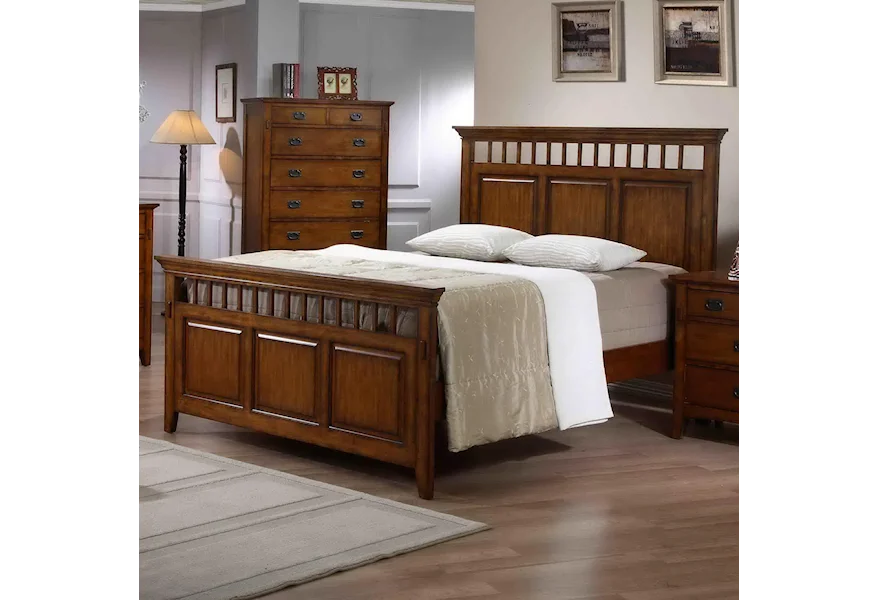 Trudy Queen Panel Bed by Elements International at Conlin's Furniture