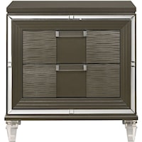 Glam 2-Drawer Nightstand with USB Charging Ports