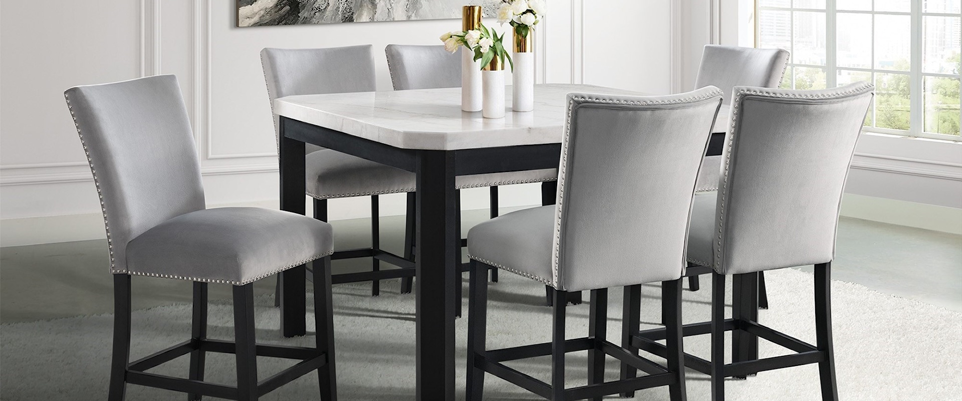 Contemporary 7-Piece Counter Height Dining Set