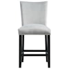 Elements International Valentino Velvet Counter Height Chair
